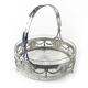 Art Nouveau fruit basket, chromed brass, glass, Germany, early 20th century