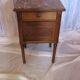 Nightstand walnut with marble top