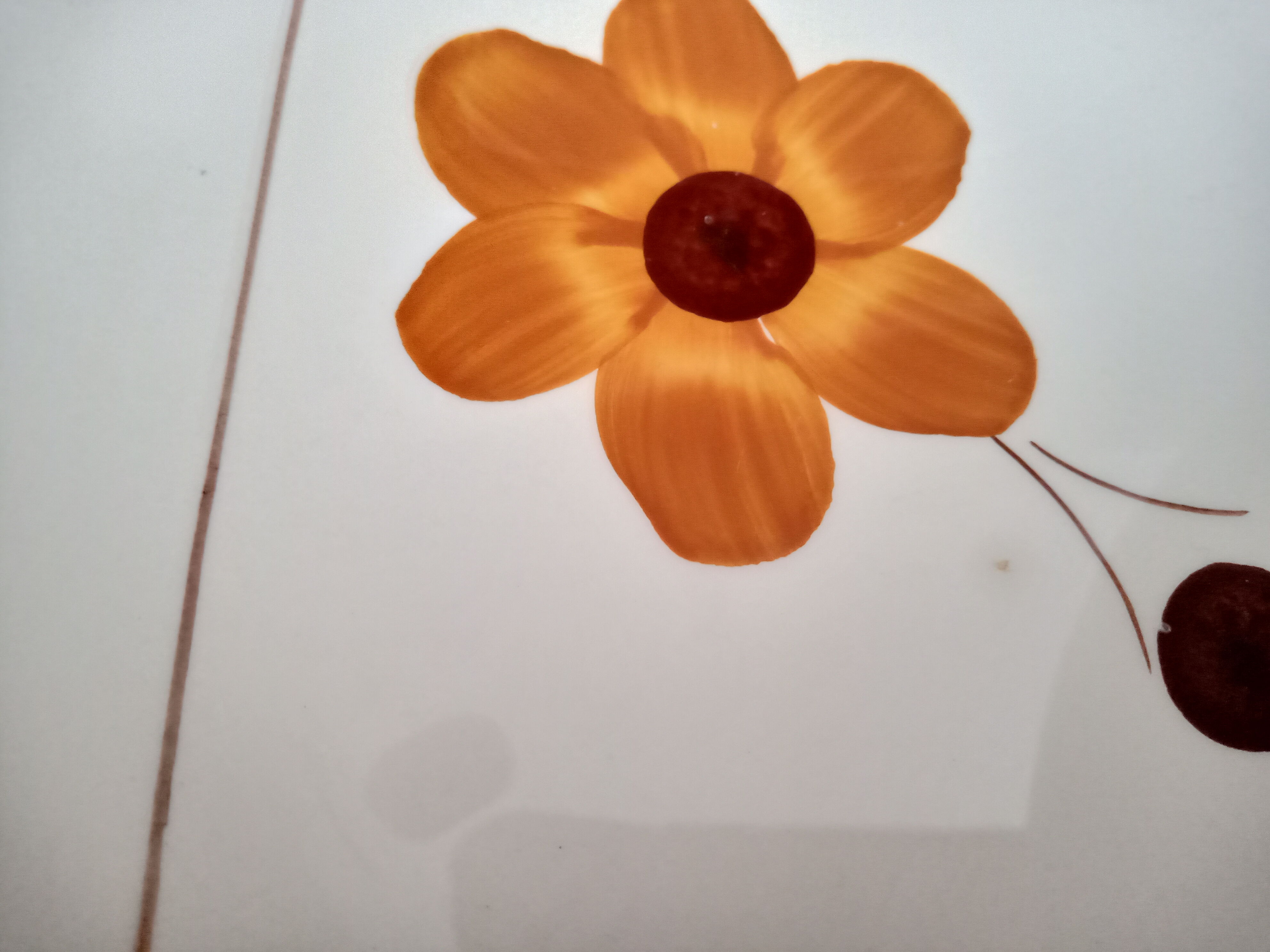 Set of vintage Italian dishes in ecru ceramic with daisy decoration "PRIMULA Made in Italy"