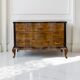 Commode italienne Art déco en loupe de noyer, années 1940-50