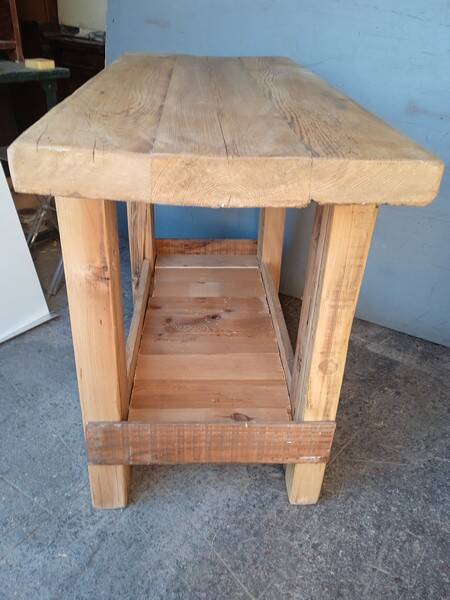 Workbench 120cm old solid wood