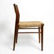 Two original 1960s Wilkhahn chairs made of walnut with wicker cane