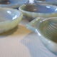 6 dishes with scallops in opaline from Arcopal in very good condition