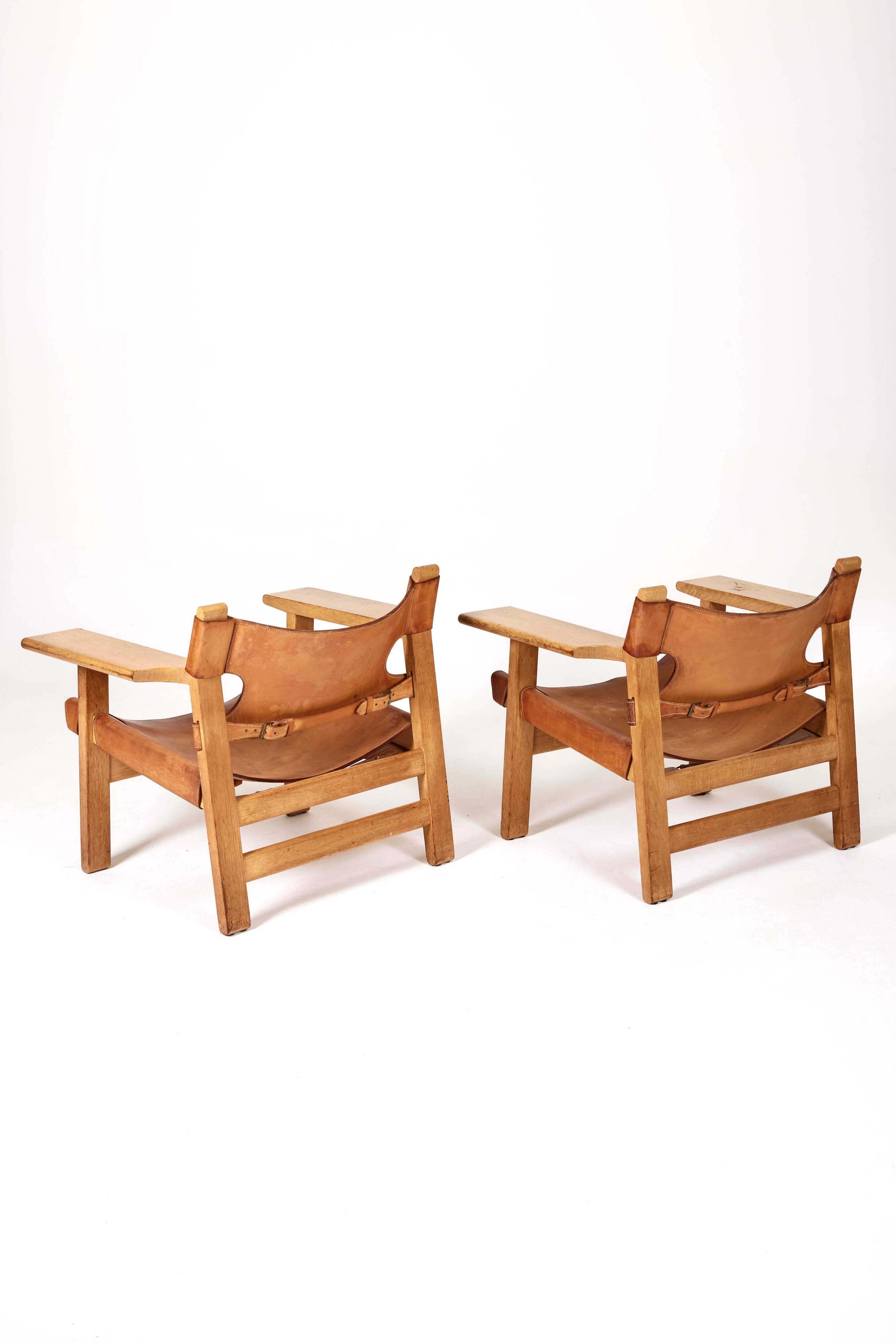 Pair of The Spanish Chair model BM2226 armchairs by Børge Mogensen