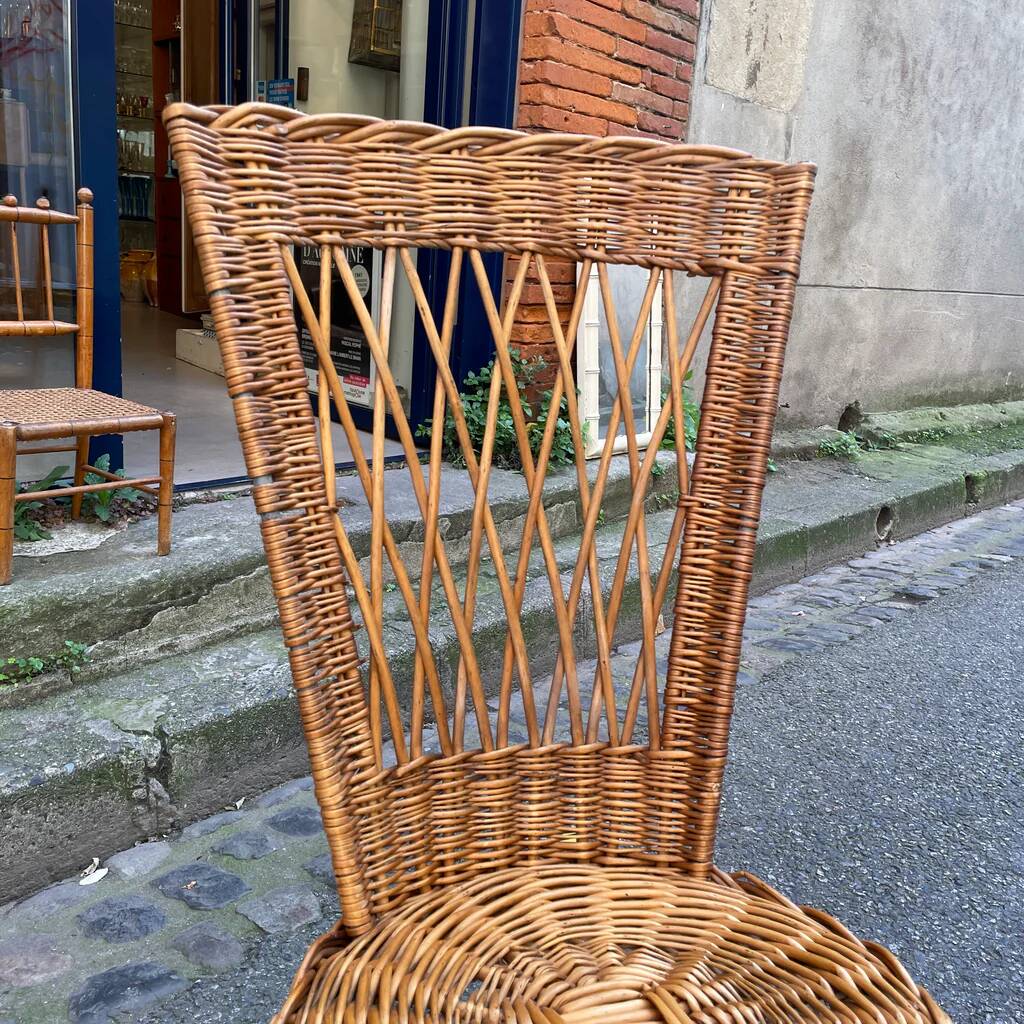 Pair of wicker chairs from the 1960s