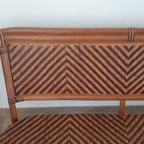 Vintage -Braided rattan sofa - chevron pattern