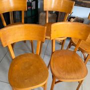 Suite de 5 chaises bistrot Baumann vintage