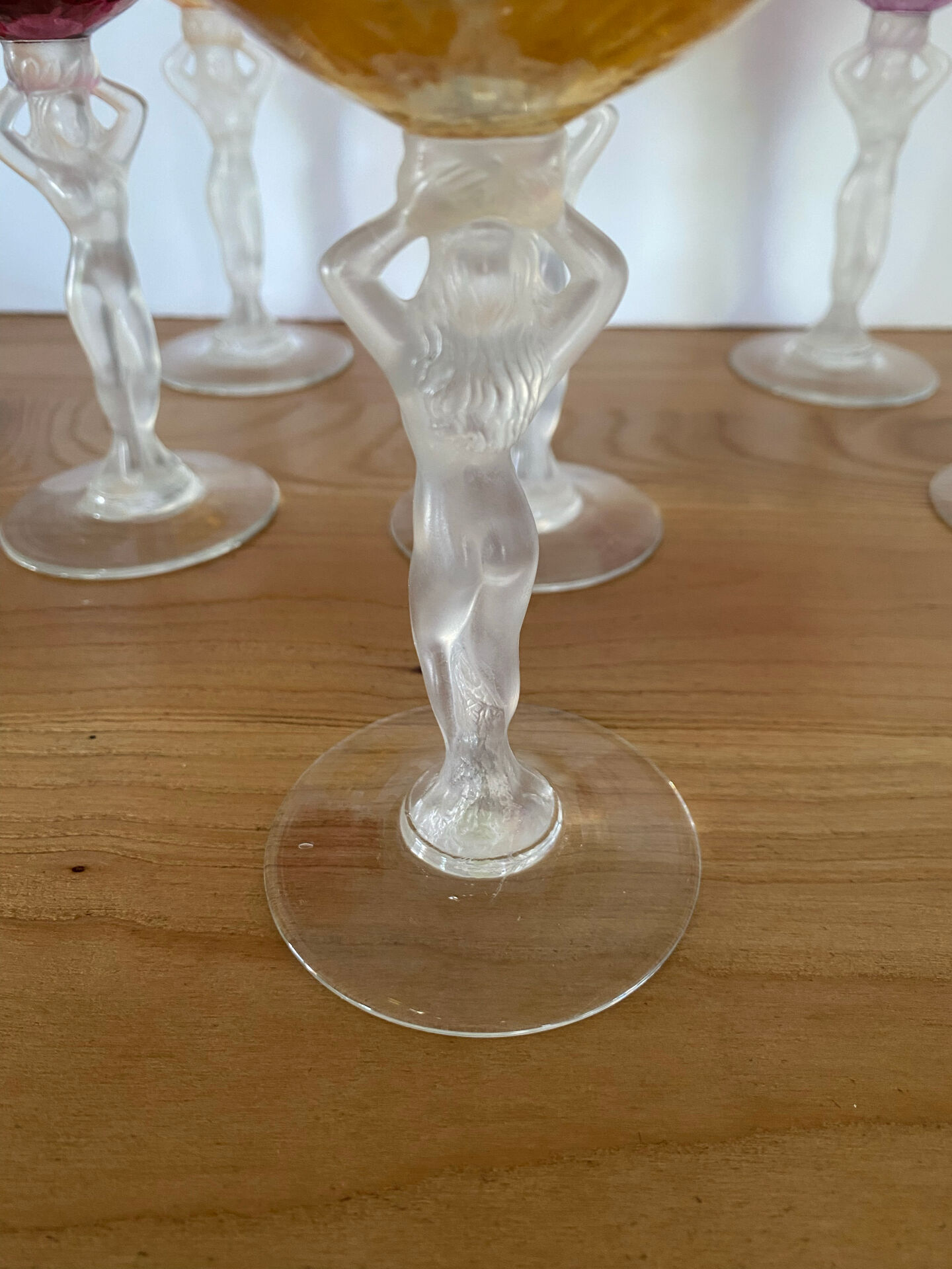 7 verres à vin en cristal de bayel modèle Venus
