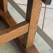 Rustic farmhouse antique coffee table made of solid oak with 1 drawer 50.