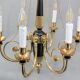 Chandelier style Directoire gilded and patinated in bronze " Lucien Gau "