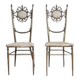 Hollywood regency chiavarine side chairs, 1950s, set of 2