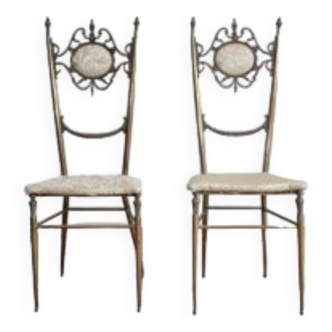 Chaises d'appoint chiavarine hollywood regency, 1950s, set de 2