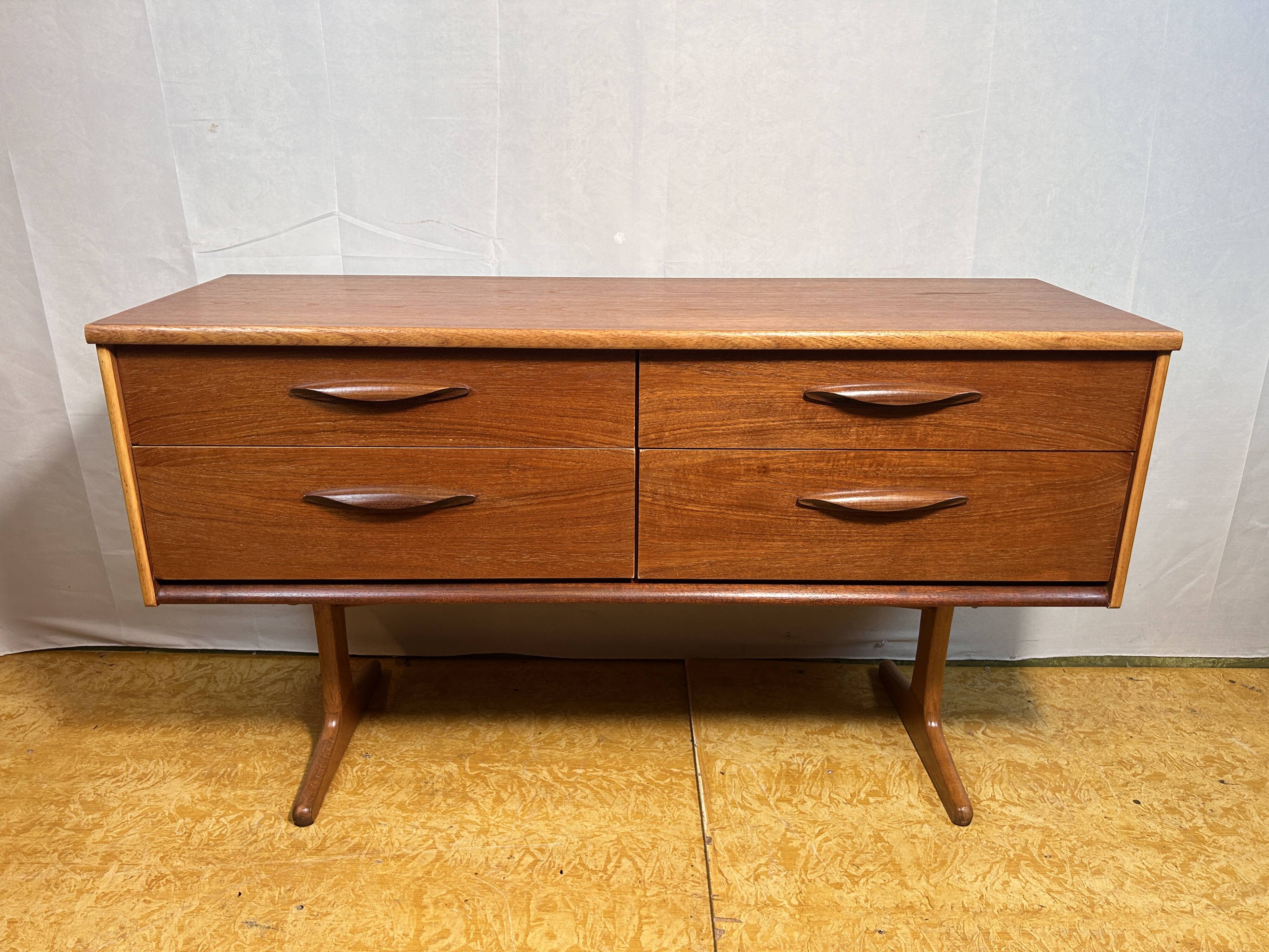 Mid century retro vintage teak small sideboard by Austinsuite 1960