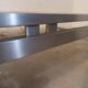 Table basse design vintage verre fumé