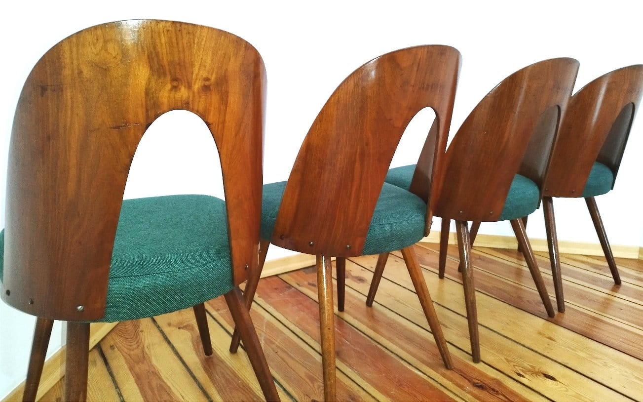 Set of four chairs, designed by A. Suman, Tatra Nabytok, Czechoslovakia, 60s