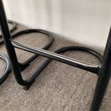 Series of 6 tubular and leatherette stools, 70s- 80s