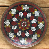 Old copper plate, hand painted, origin Pakistan