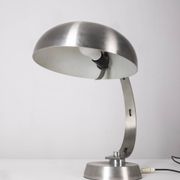 70's ministerial table lamp in chrome metal italian design