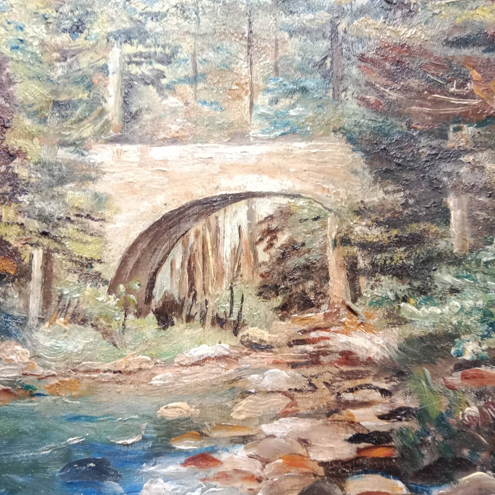 Landscape in the Forest, Painting by Gaston Blondeau (1886-1979)