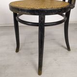 Black canned bistro chairs