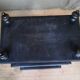 Blackened wooden shelf