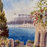 Paintings during watercolors around 1911 signed Views of Marseille