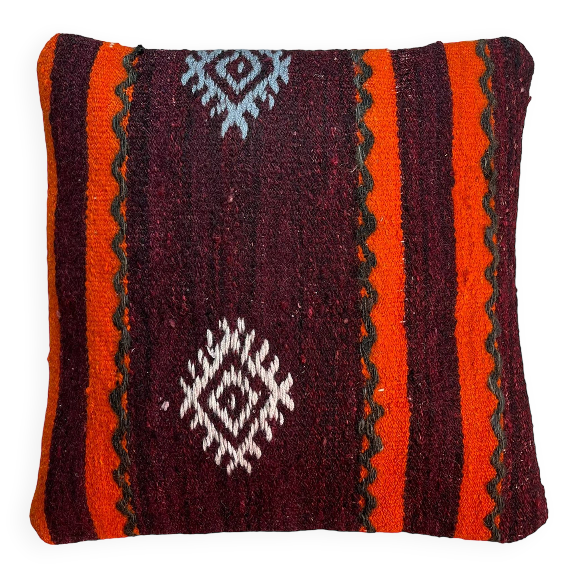 Vintage turkish kilim cushion cover , 40 x 40 cm