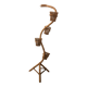 Porte plante serpent vintage années 60 osier bambou rotin