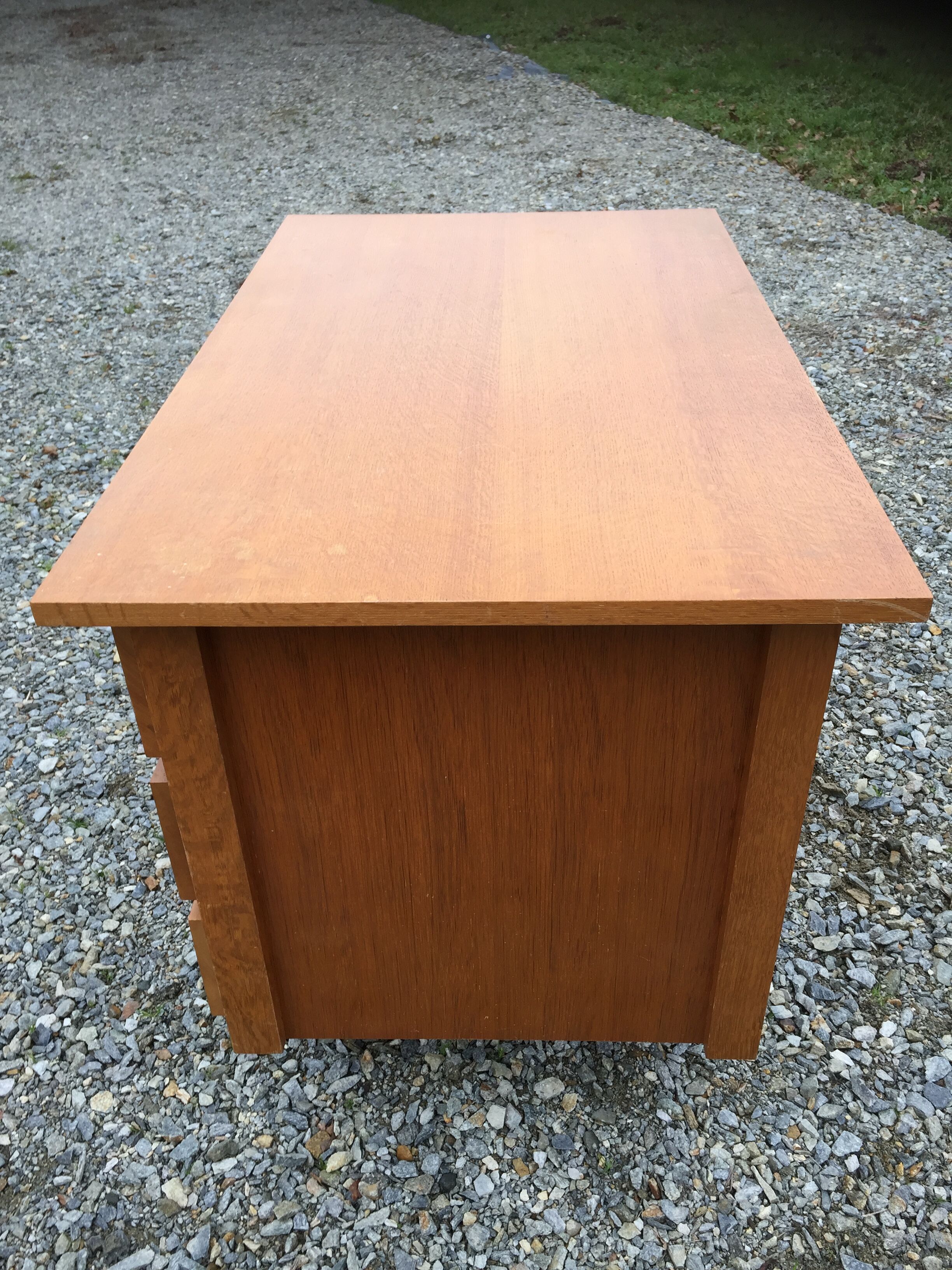 Vintage oak desk with 3 drawers