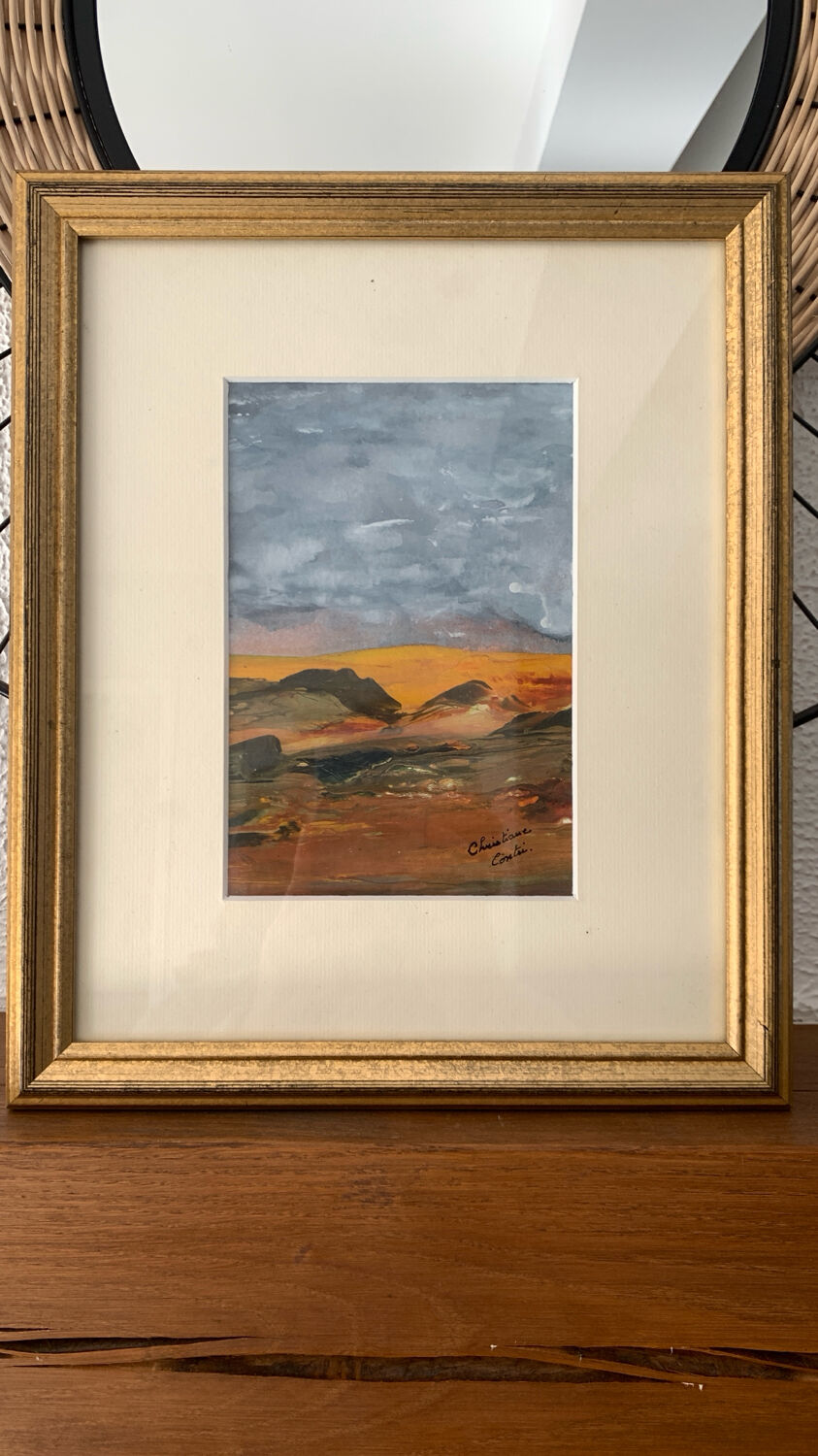 Numbered lithograph 18/23 - Christiane CONTRI - Abstract Landscape