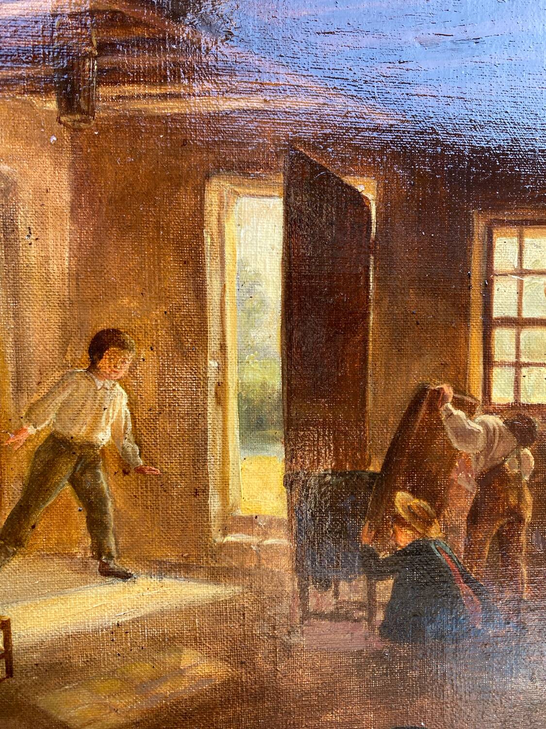 Interior scene signed 19th century