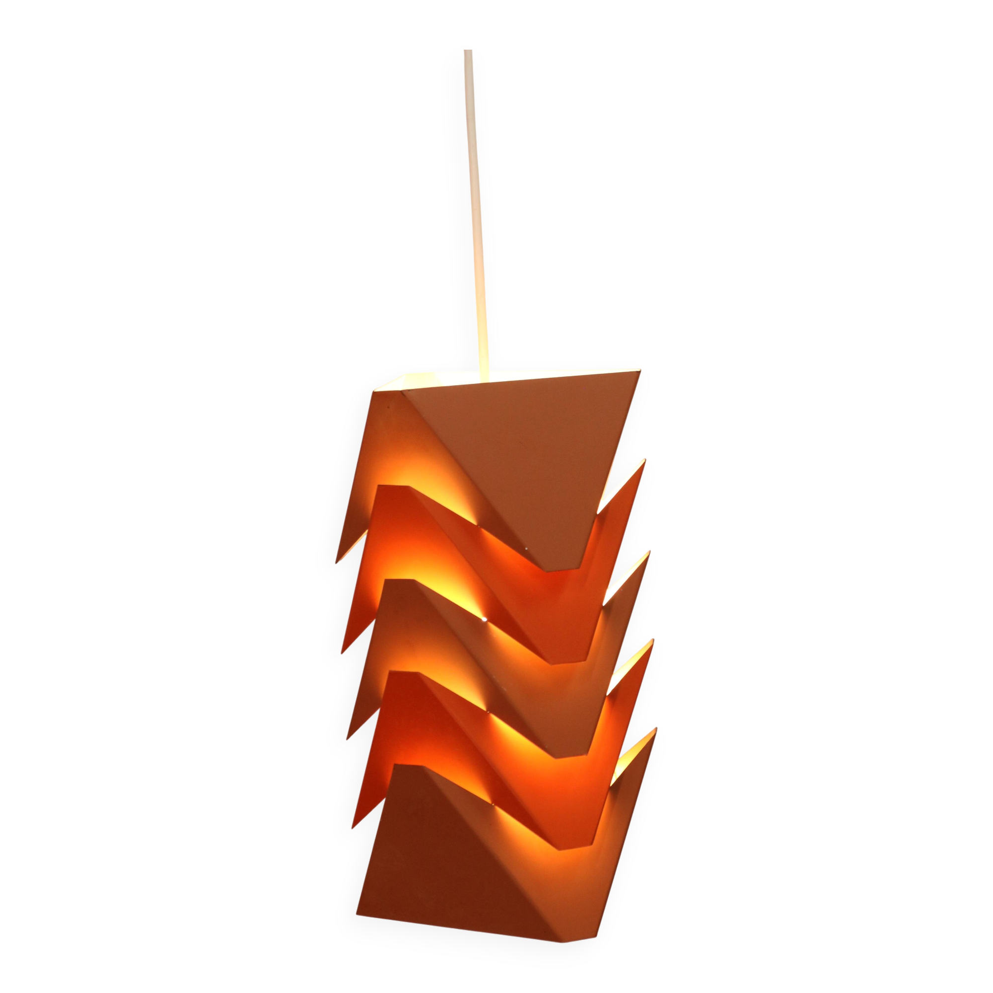 Mid Century Ekko Metal Pendant Lamp by Louis Weisdorf for Lyfa, Denmark, 19