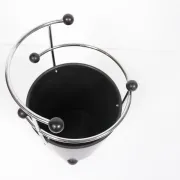 1930s extremely rare Art Deco black Bakelite and chrome umbrella stand
