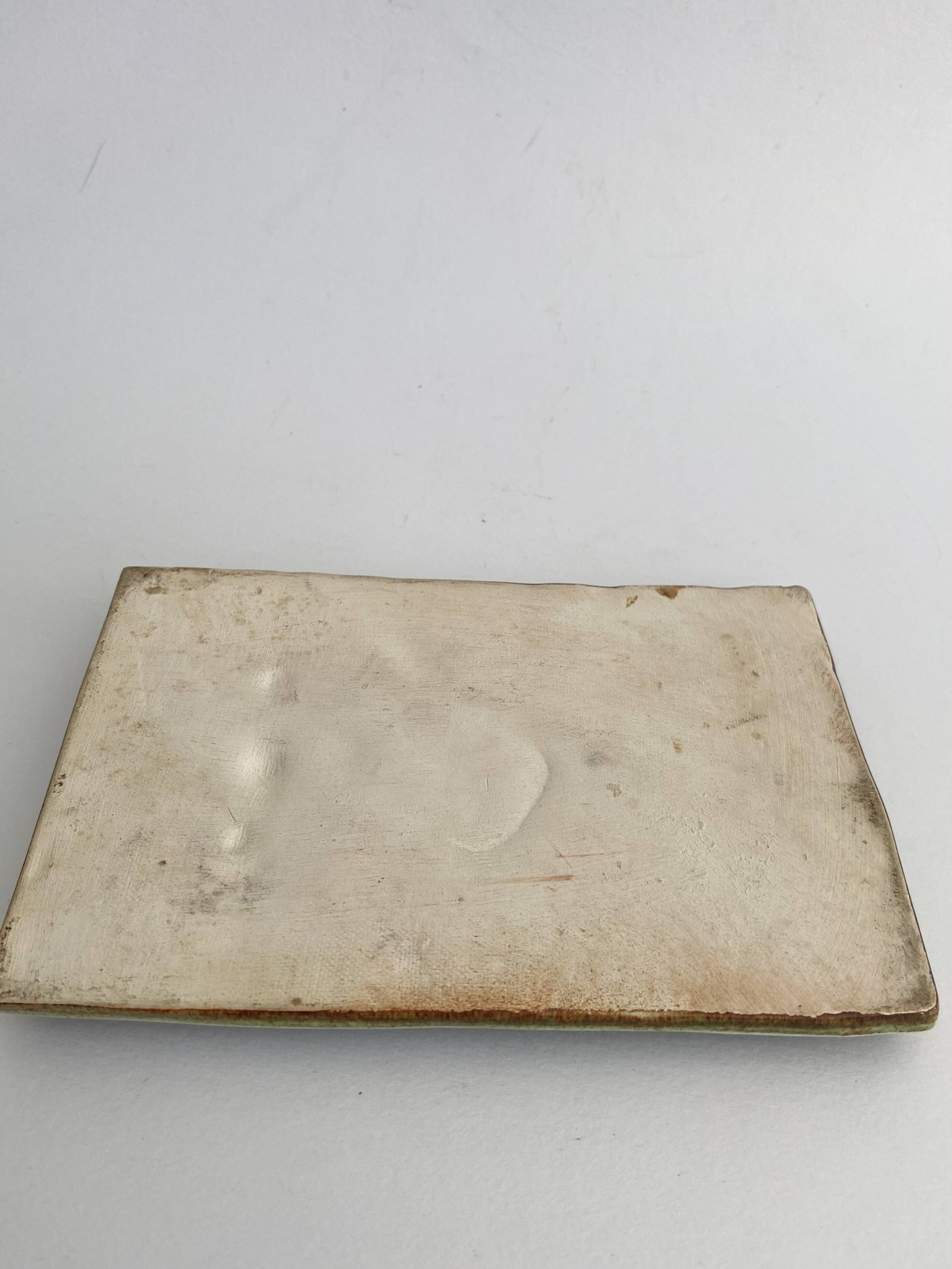 Glazed ceramic butter dish