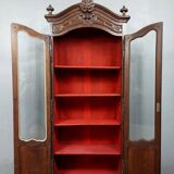Provençal Louis XV style bookcase in solid stained wood circa 1930