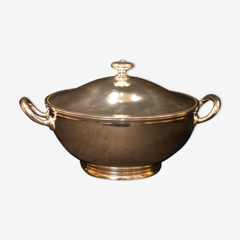 Bronze and silver christofle vegetable dish, 19th century