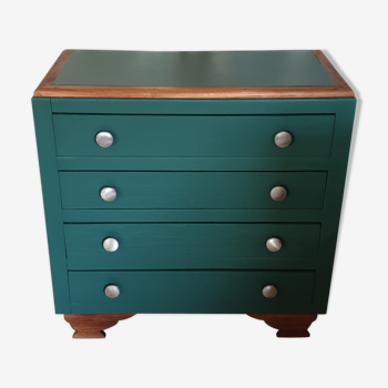Art Deco green chest of drawers