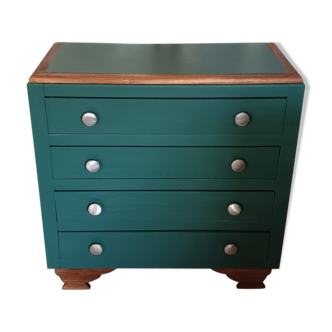 Art Deco green chest of drawers