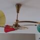 Lustre verre et laiton vintage