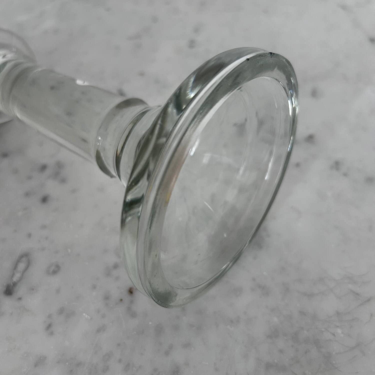 Glass column candle holder