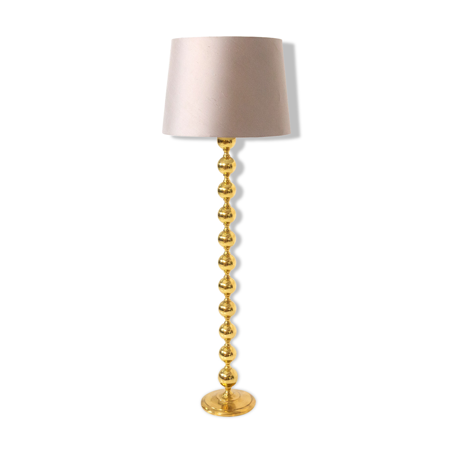 Scandinavian brass lampadair 1970