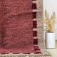 Handwoven rug 150x250 cm, wool, burgundy, grey, beige, Morocco