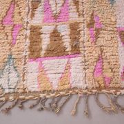 Peach Vintage Moroccan Rug 182 x 348 cm - Berber Wool Rug For Living Room