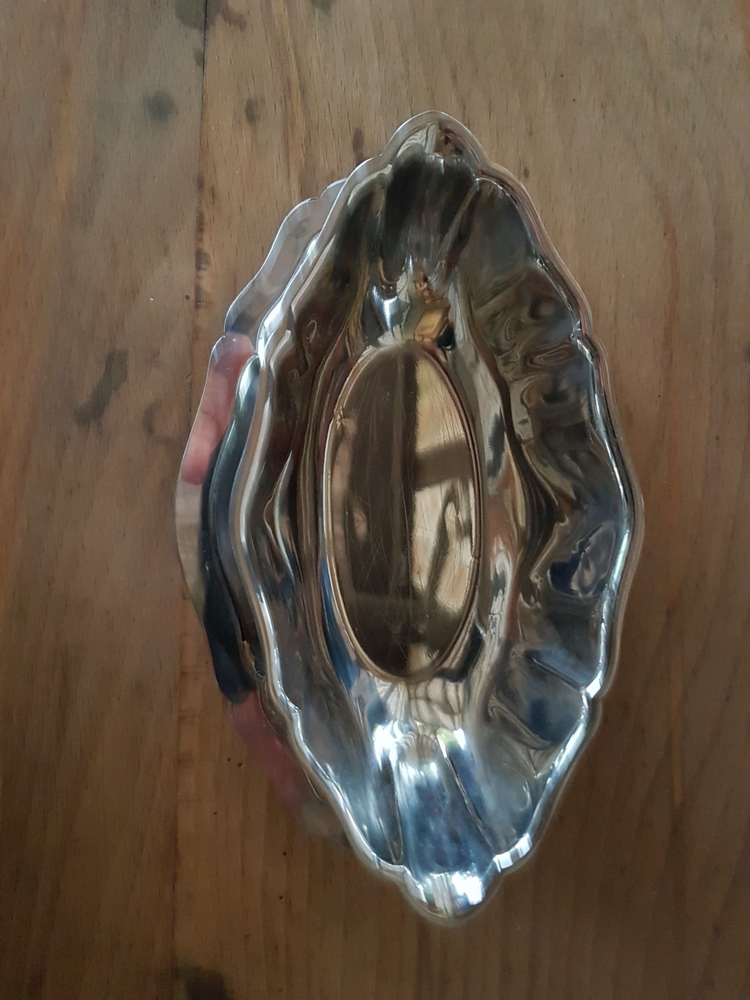 Vintage stainless steel gravy boat