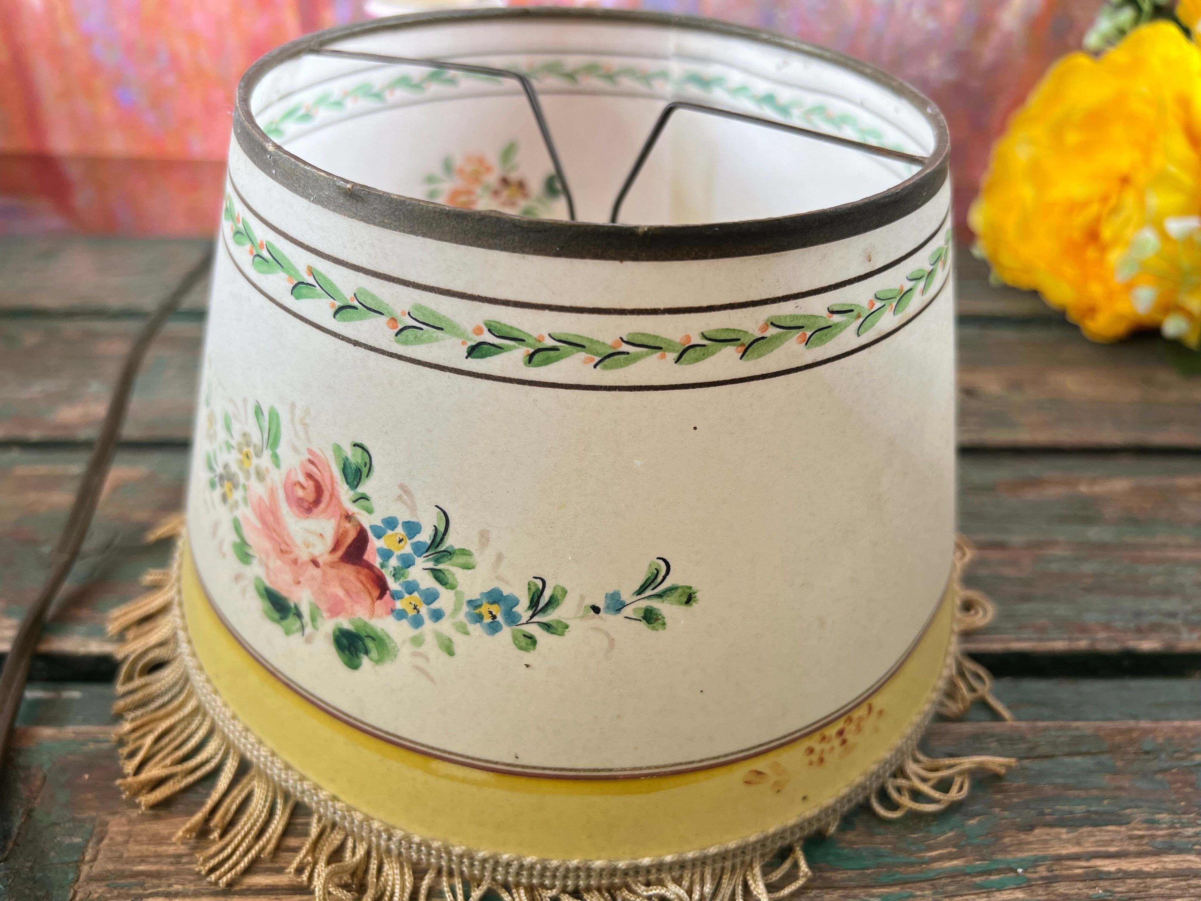 Pink porcelain bedside lamp