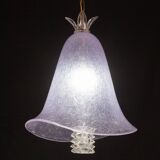 Elegant Barovier e Toso Lantern in Bubble Glass with a Rostrato glass element