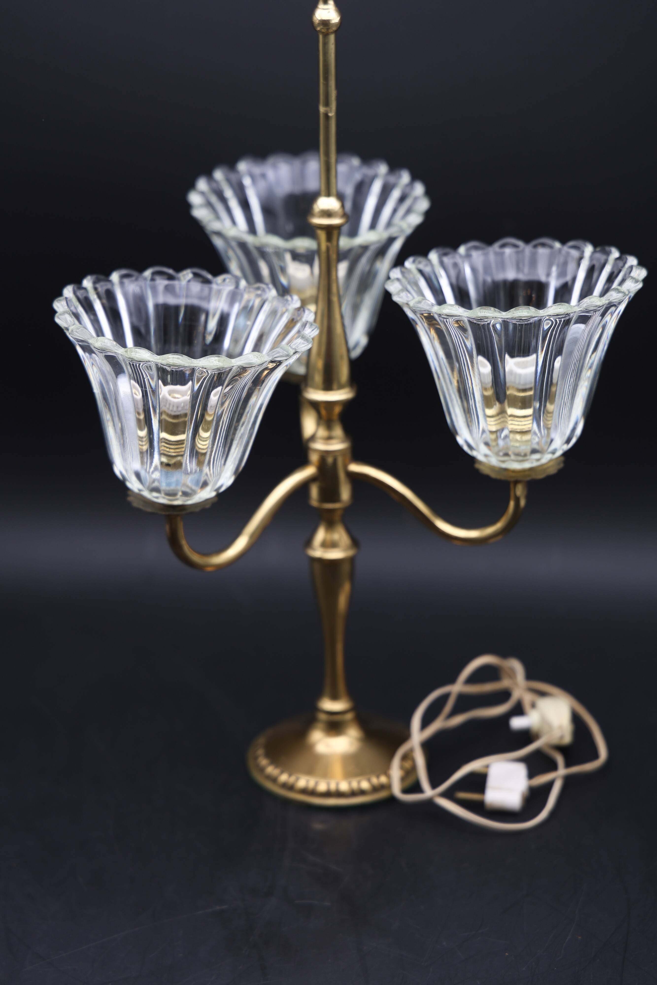 Large Size Art Decò Murano Glass Table Lamp, 1940