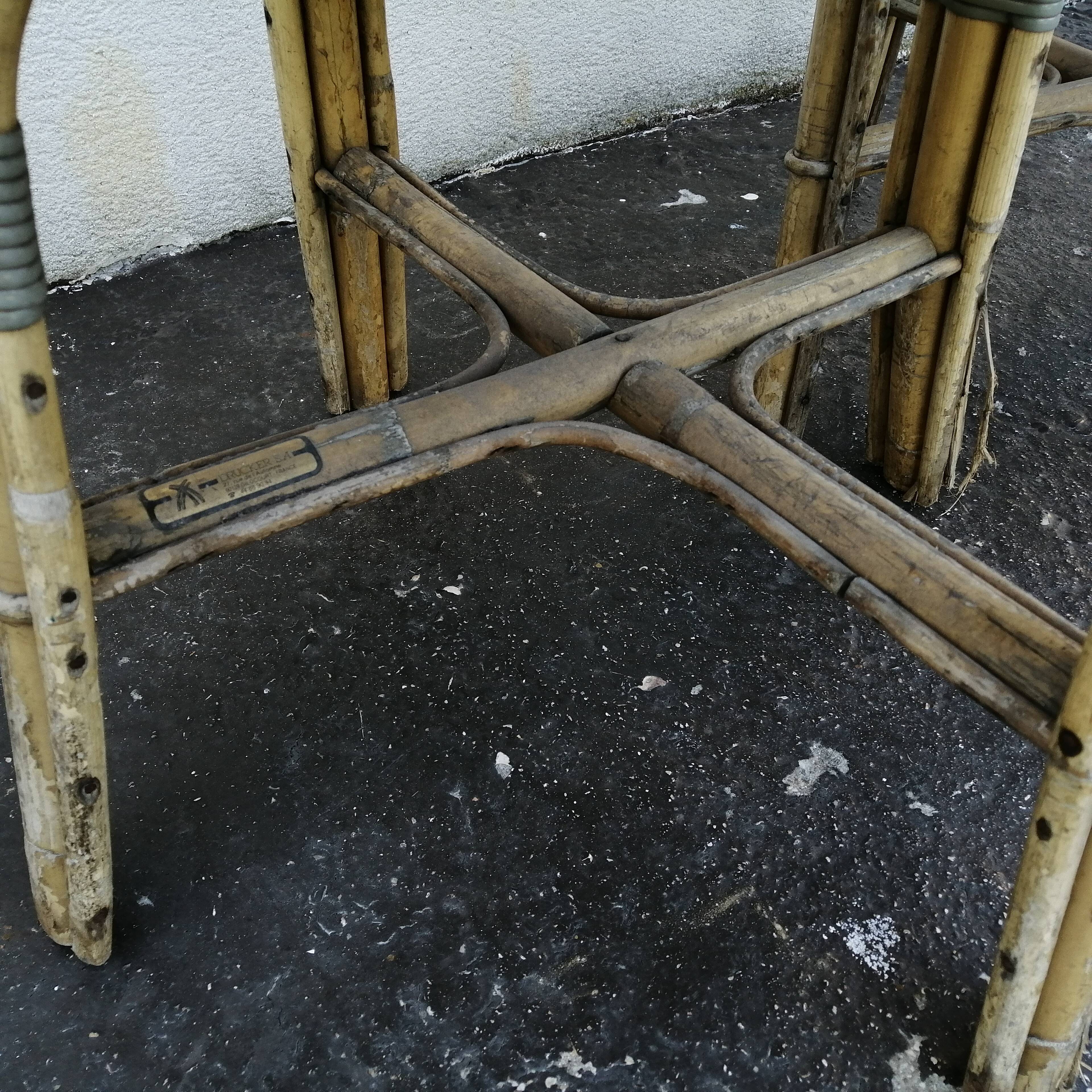 3 bistro armchairs stamped Drucker