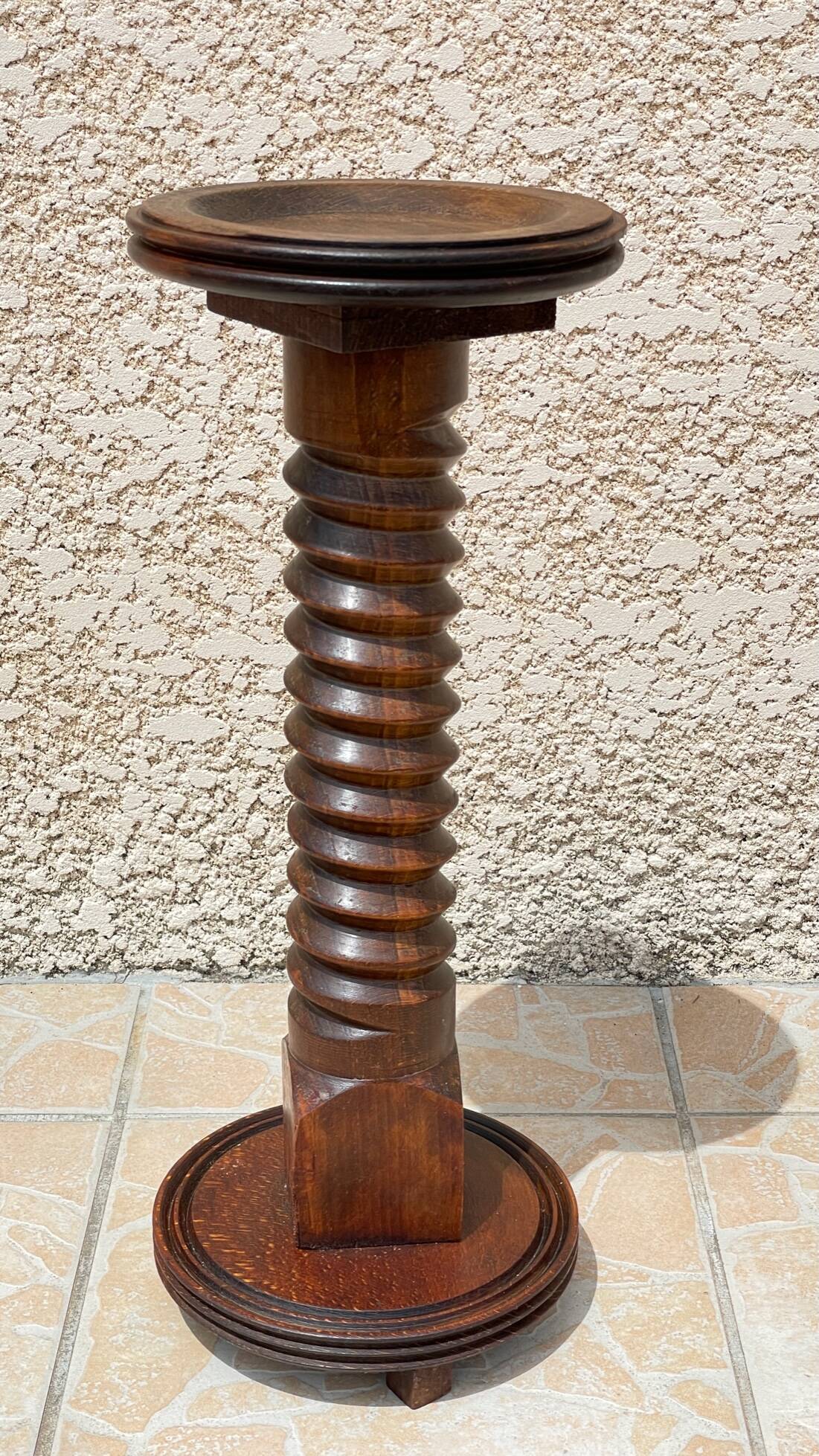 Charles dudouyt vintage oak plants holder