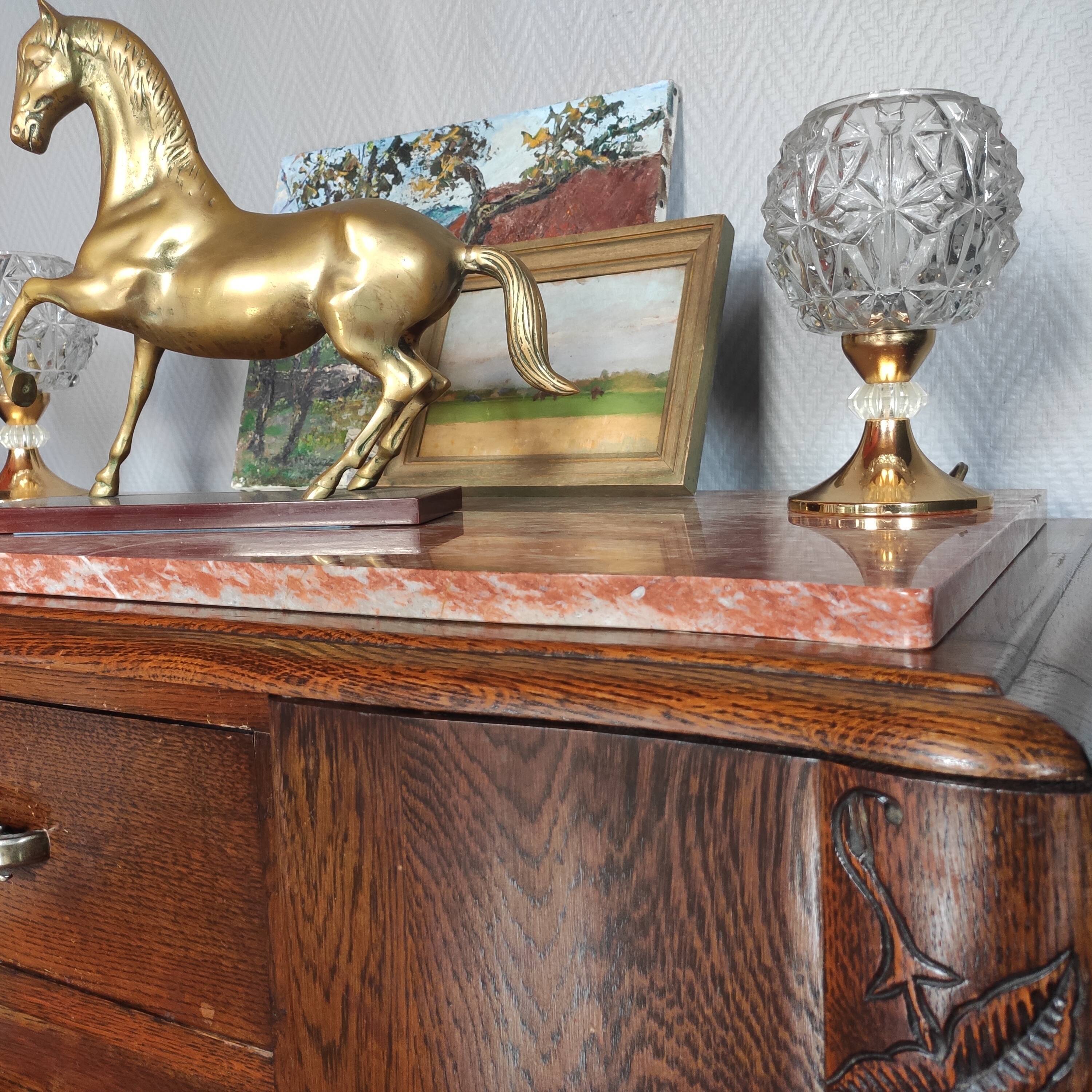 Oak art deco chest of drawers